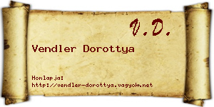 Vendler Dorottya névjegykártya